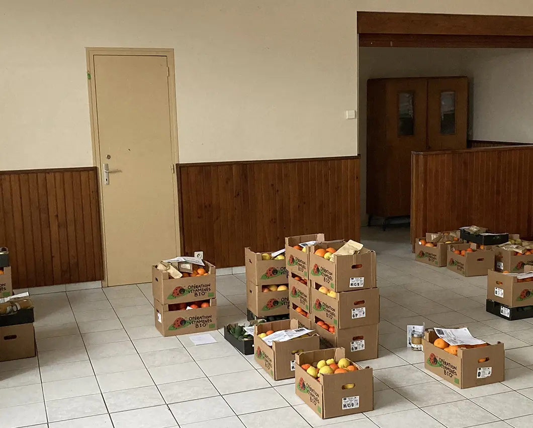 cagettes d'agrumes pour associations